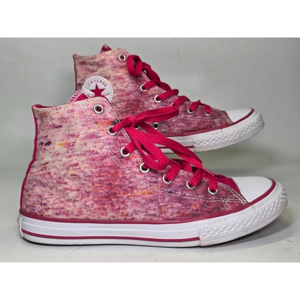 Converse Chuck Taylor All Star High Top Junior Sneakers Size 4.5 Pink Berry Shoe